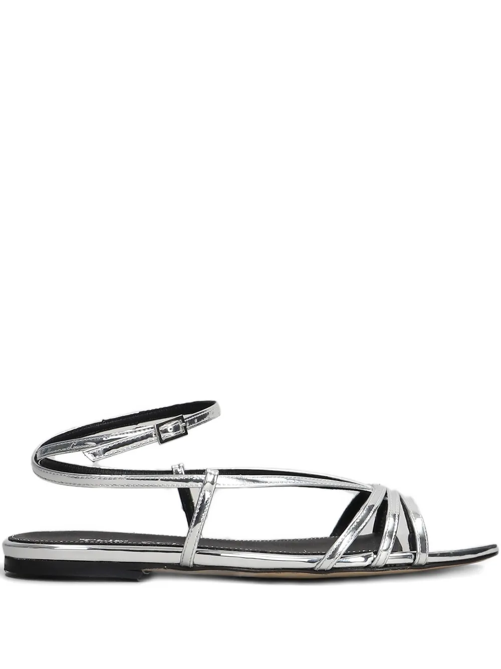 The Seller Flats in silver leather