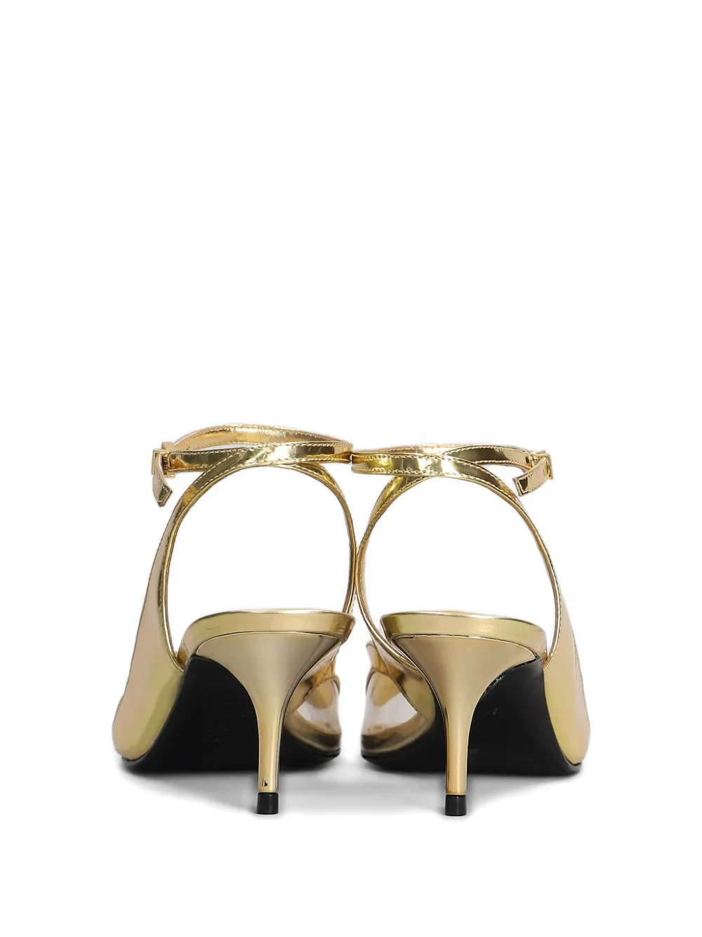 Schutz 65mm leather sandals Gold