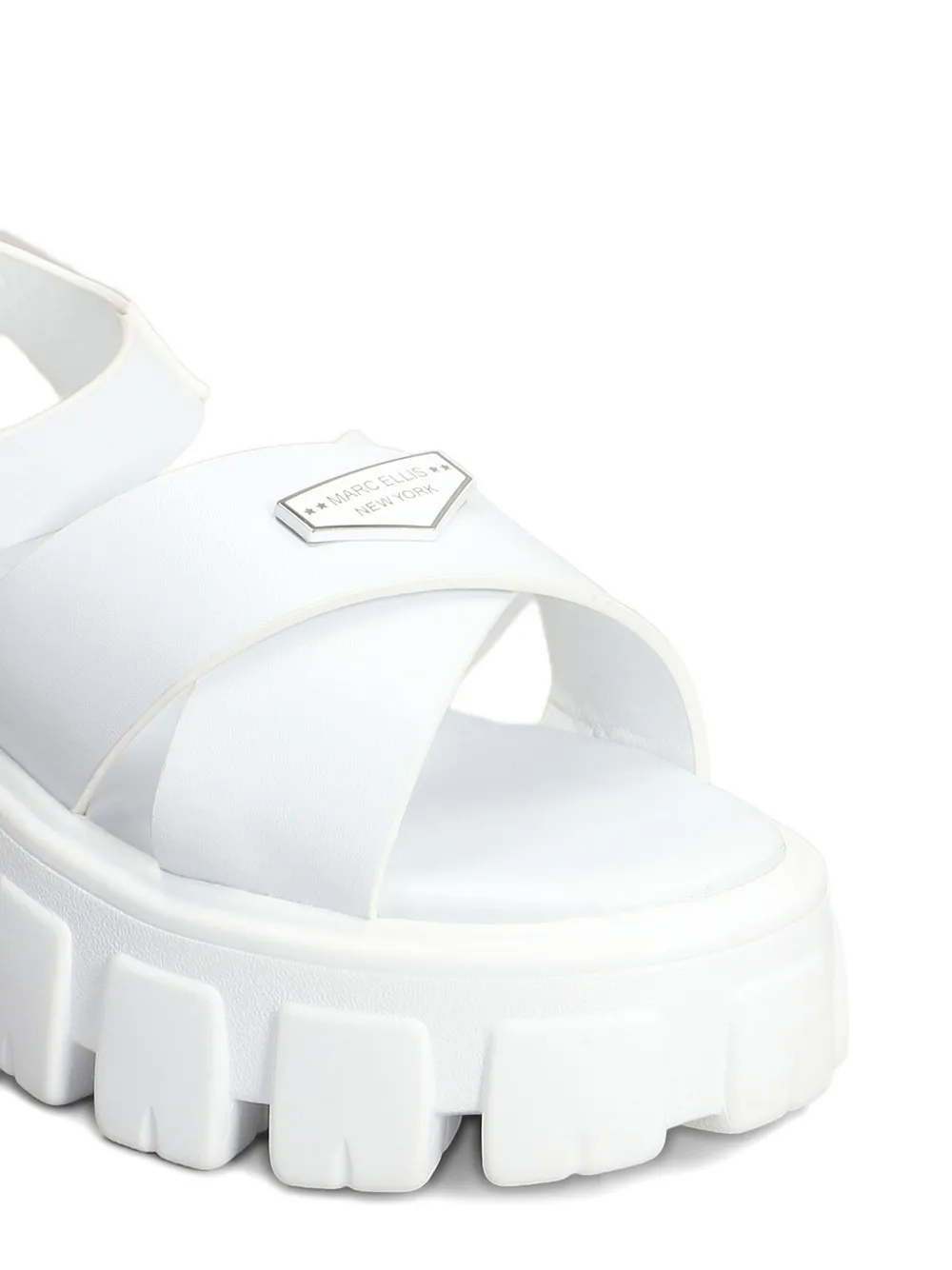 Marc Ellis logo-plaque sandals White