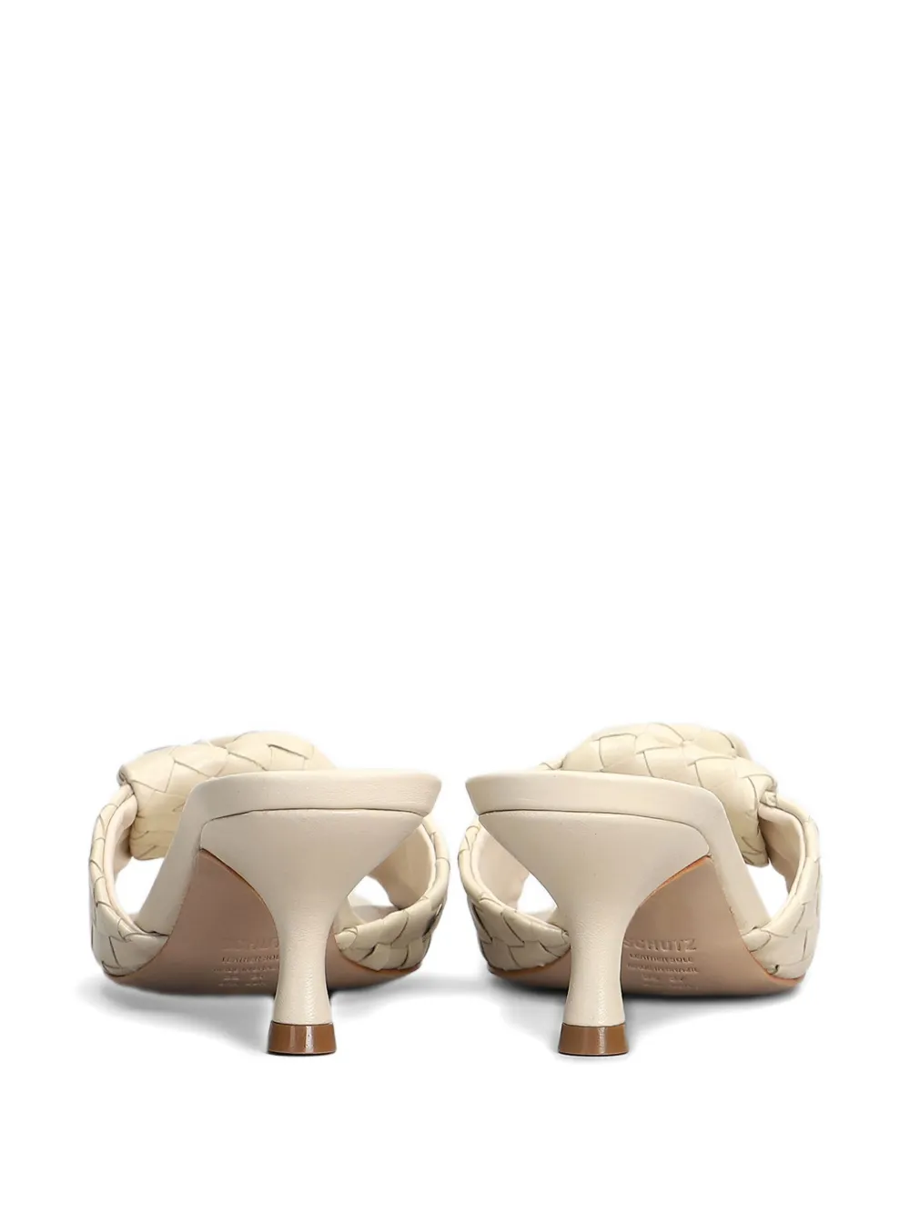 Schutz 65mm knot-detail mules Neutrals