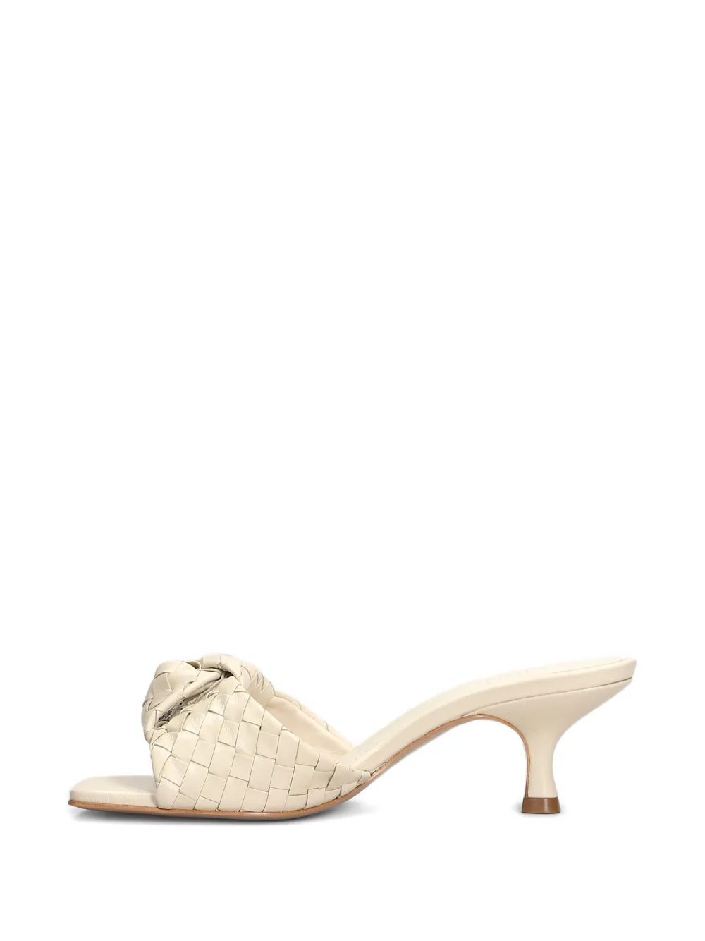 Schutz 65mm knot-detail mules Neutrals
