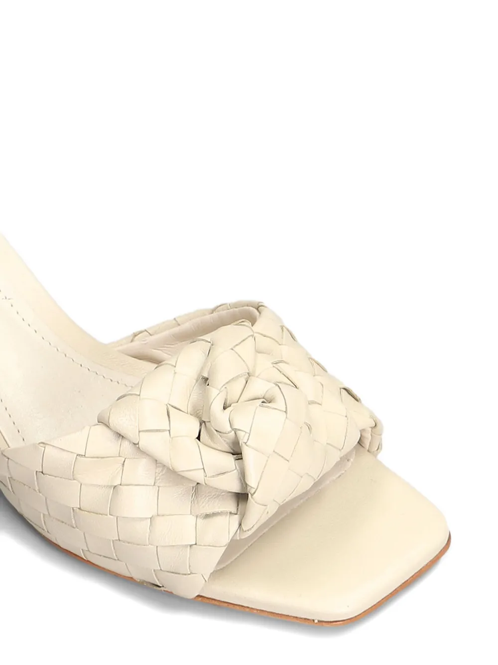 Schutz 65mm knot-detail mules Neutrals