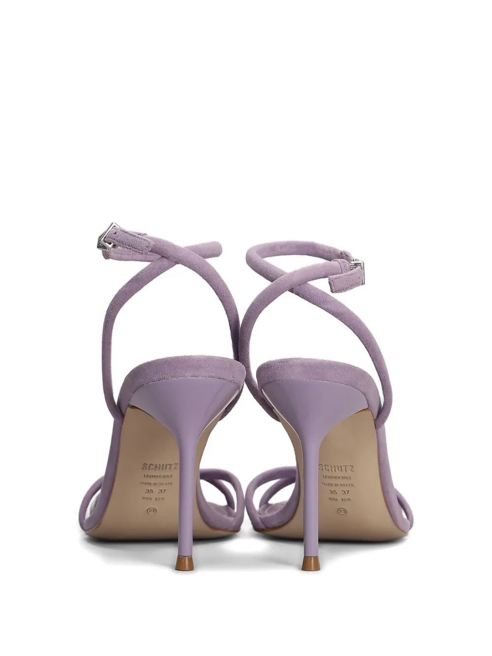 Schutz 95mm suede sandals Purple