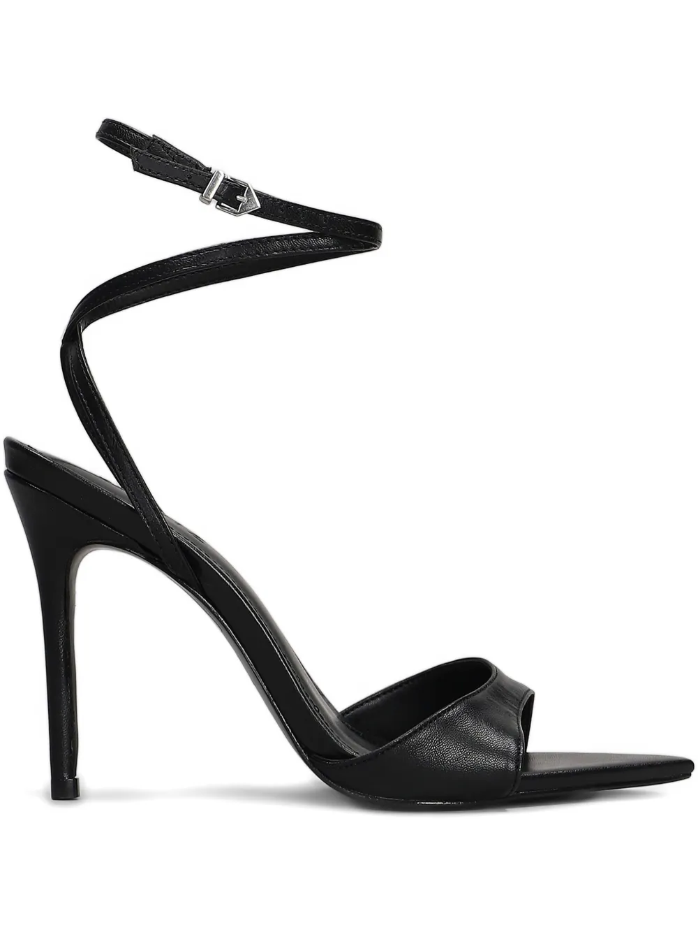 Schutz 105mm leather sandals Black