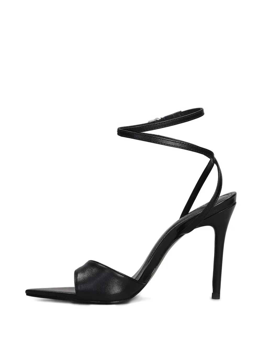 Schutz Leren sandalen Zwart