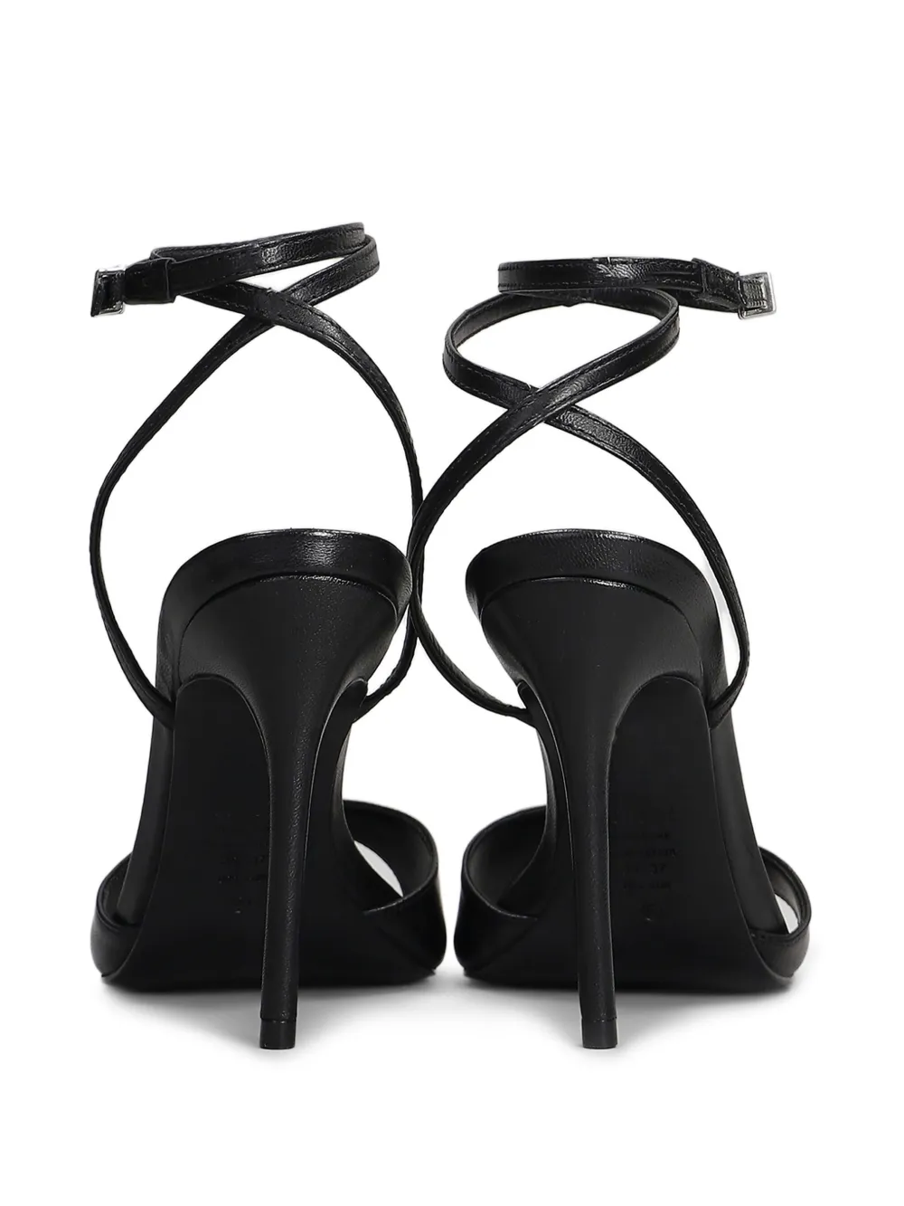 Schutz Leren sandalen Zwart