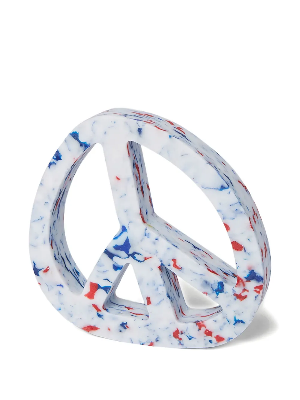Space Available Peace-sign Coasters (set Of Four) In White