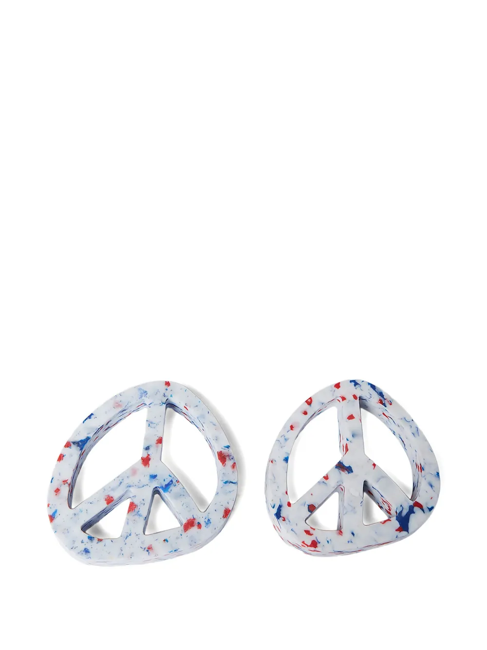 Space Available Peace-sign Coasters (set Of Four) In White