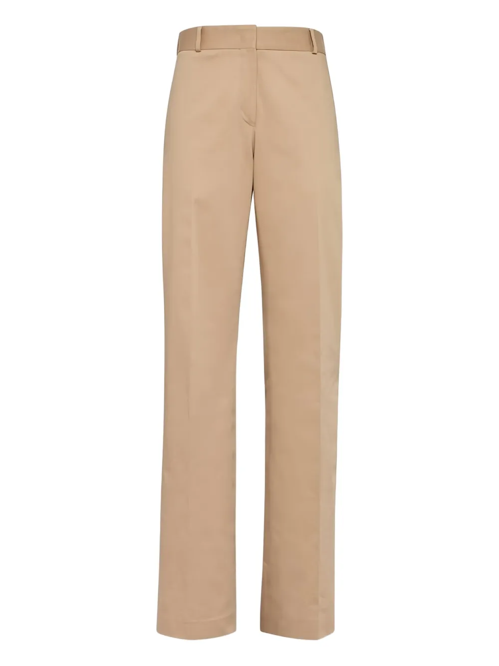 Ferragamo straight-leg cotton trousers Beige