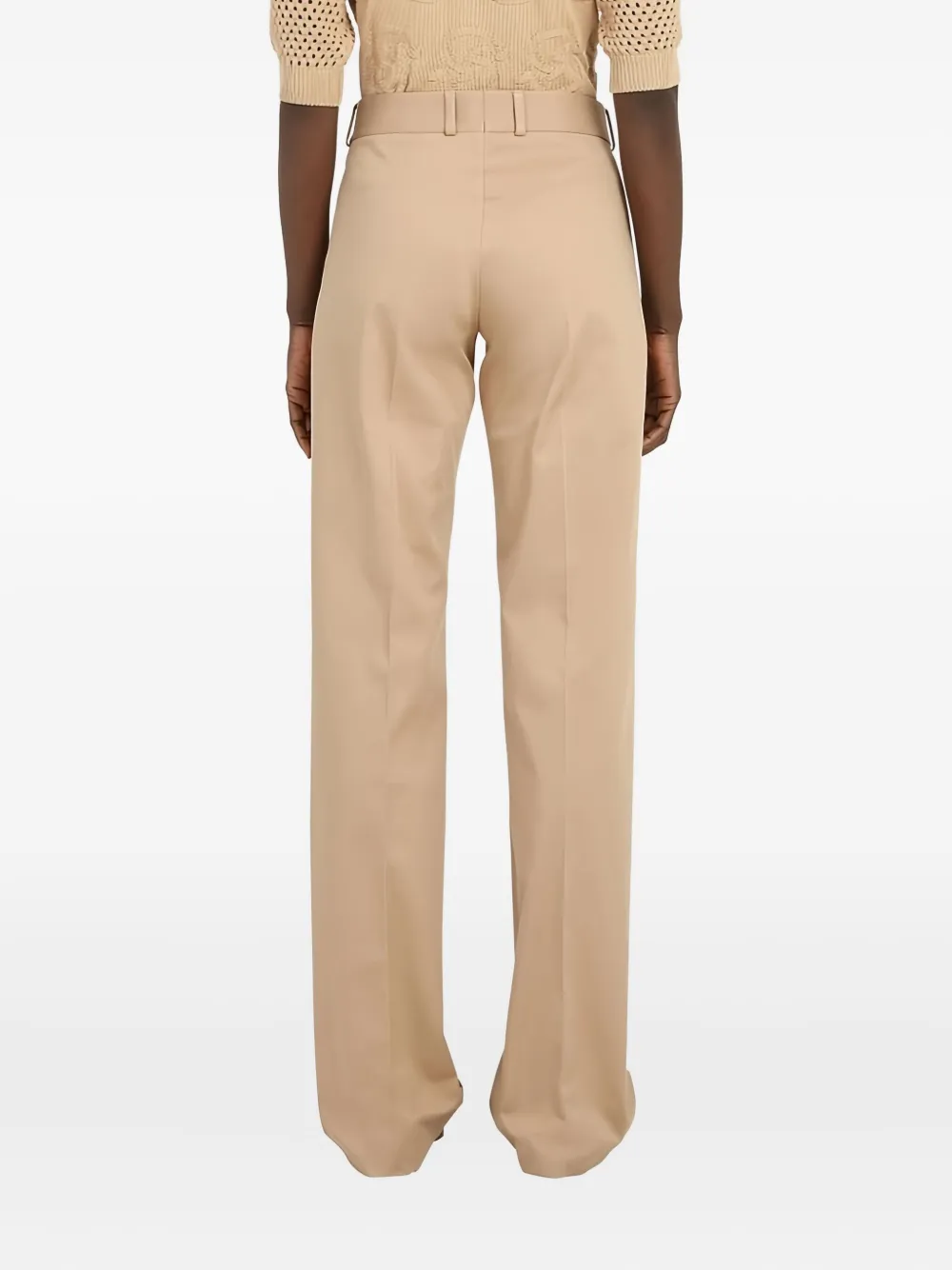 Ferragamo straight-leg cotton trousers Beige