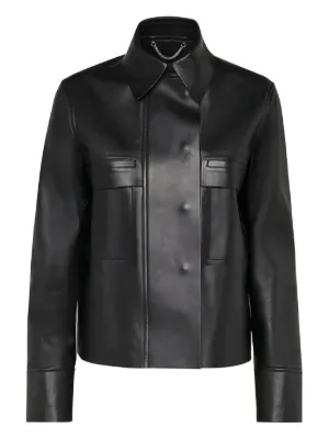 BURBERRY ブラックレザージャケット Burberry バーバリー レザージャケット | ブラック | FARFETCH JP
