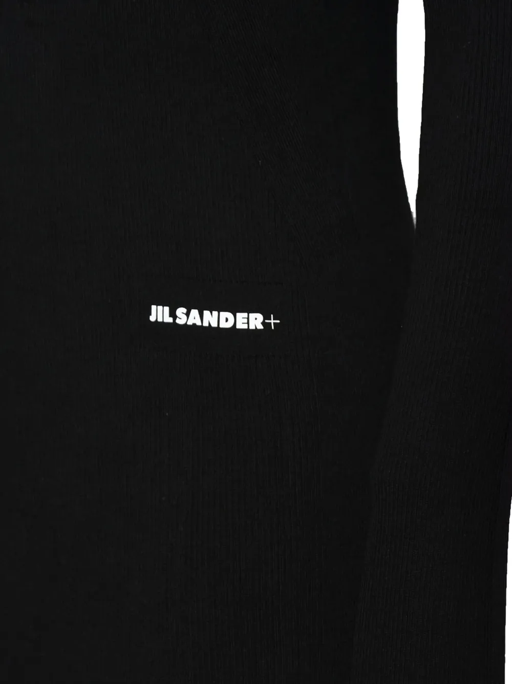 Jil Sander Ribgebreide maxi-jurk Zwart