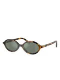 Miu Miu Eyewear logo-lettering sunglasses - Neutrals