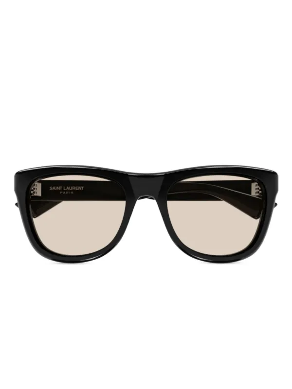 Saint Laurent Eyewear ロゴ サングラス | ブラック | FARFETCH JP