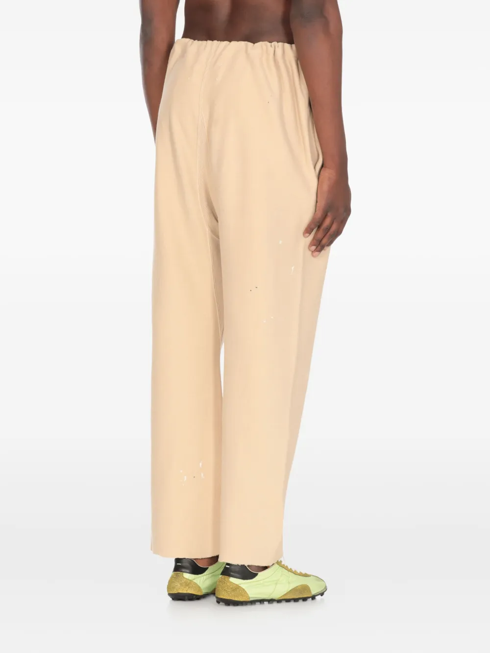 Maison Margiela Cropped broek met trekkoord Beige