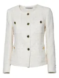 Tagliatore tweed button-front jacket - White