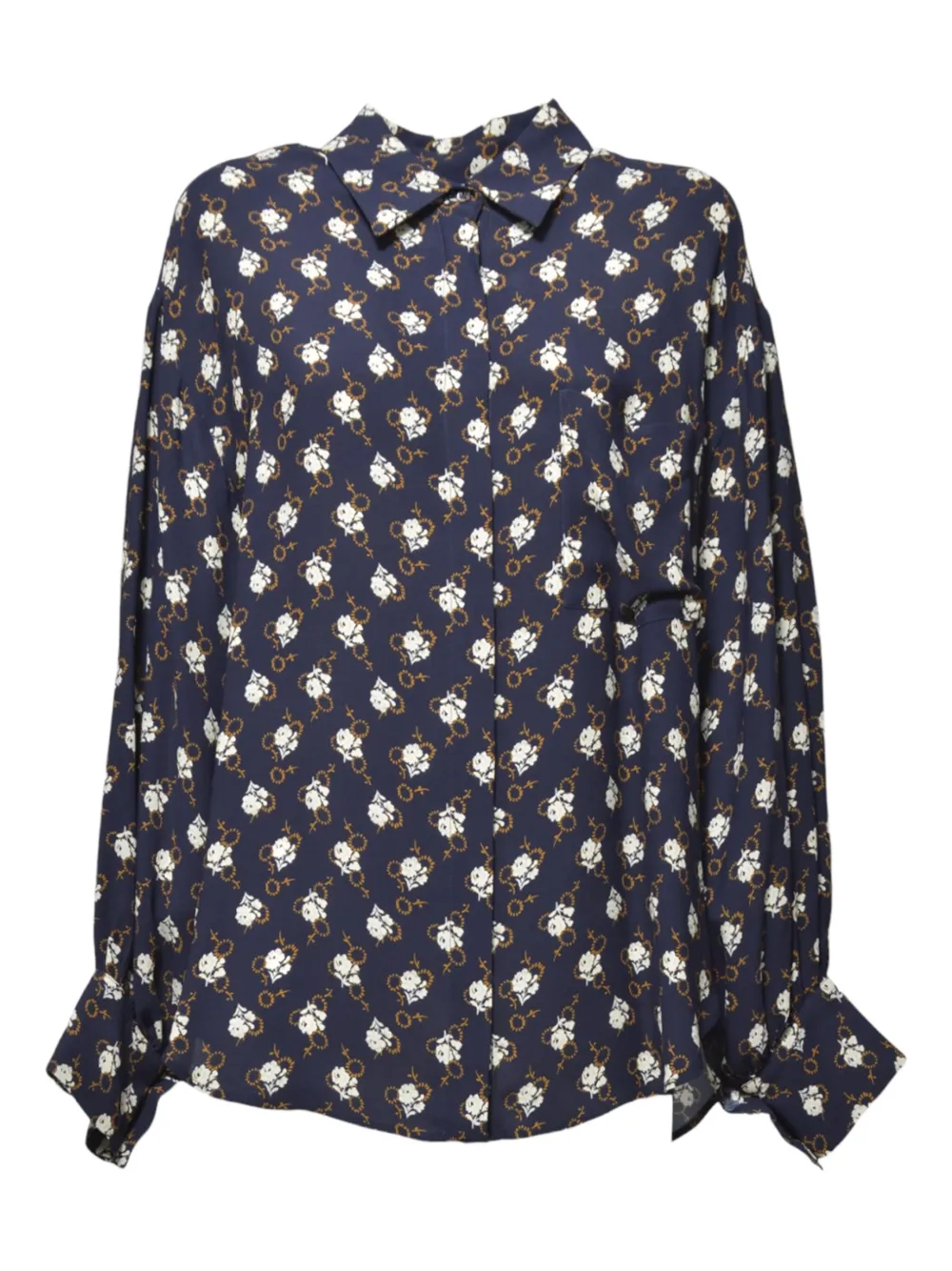 ASPESI floral-print button-up shirt | Blue | Image 1