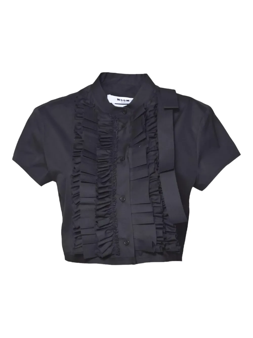 MSGM camisa con volantes | negro | Image 1
