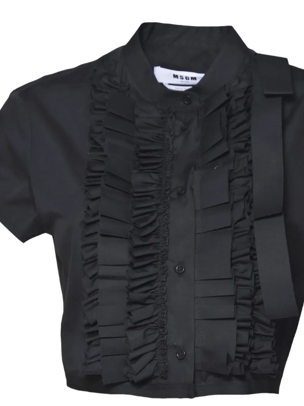 MSGM Shirt met ruches Zwart