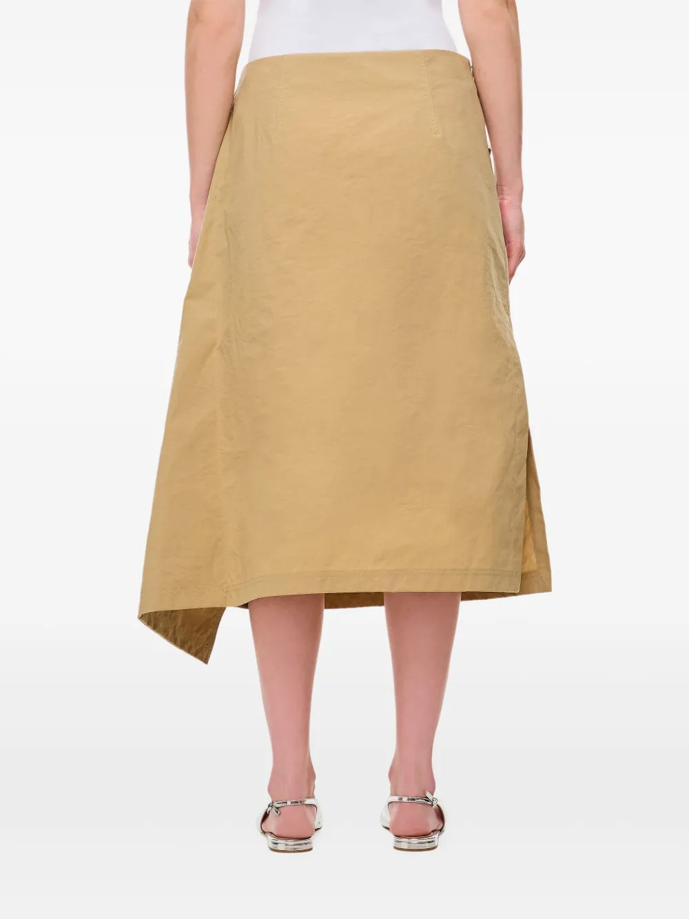 Plan C Asymmetrische midi-rok Beige