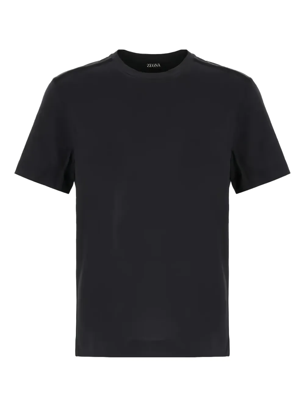 Zegna T-shirt With Round Neck And Short Sleeves In Black