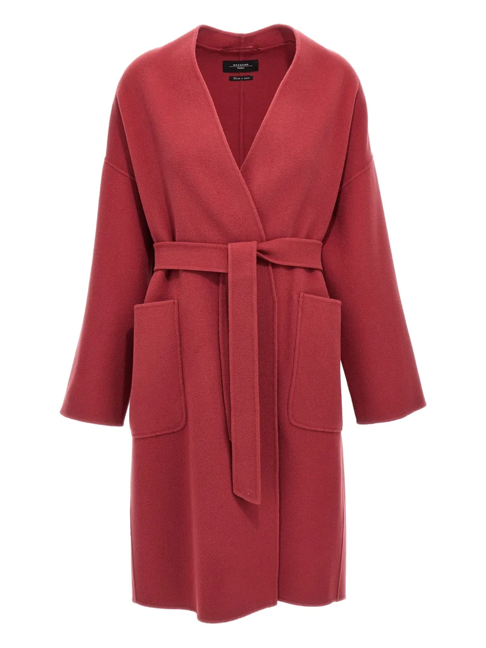 Max Mara Eris belted coat Rood