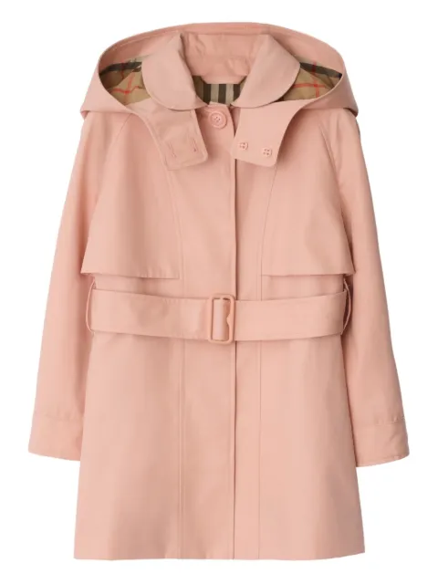 Burberry Kids trench en coton à capuche