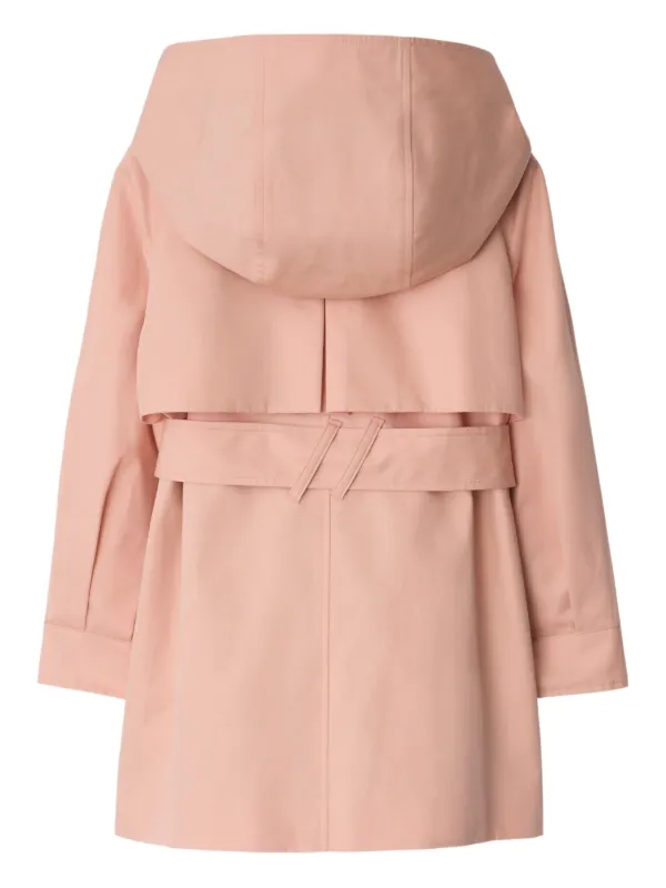 希少/美品 ピンク/BURBERRY children/ダッフルコート 12Y Burberry Kids Cotton Hooded Trench Coat | Pink | FARFETCH