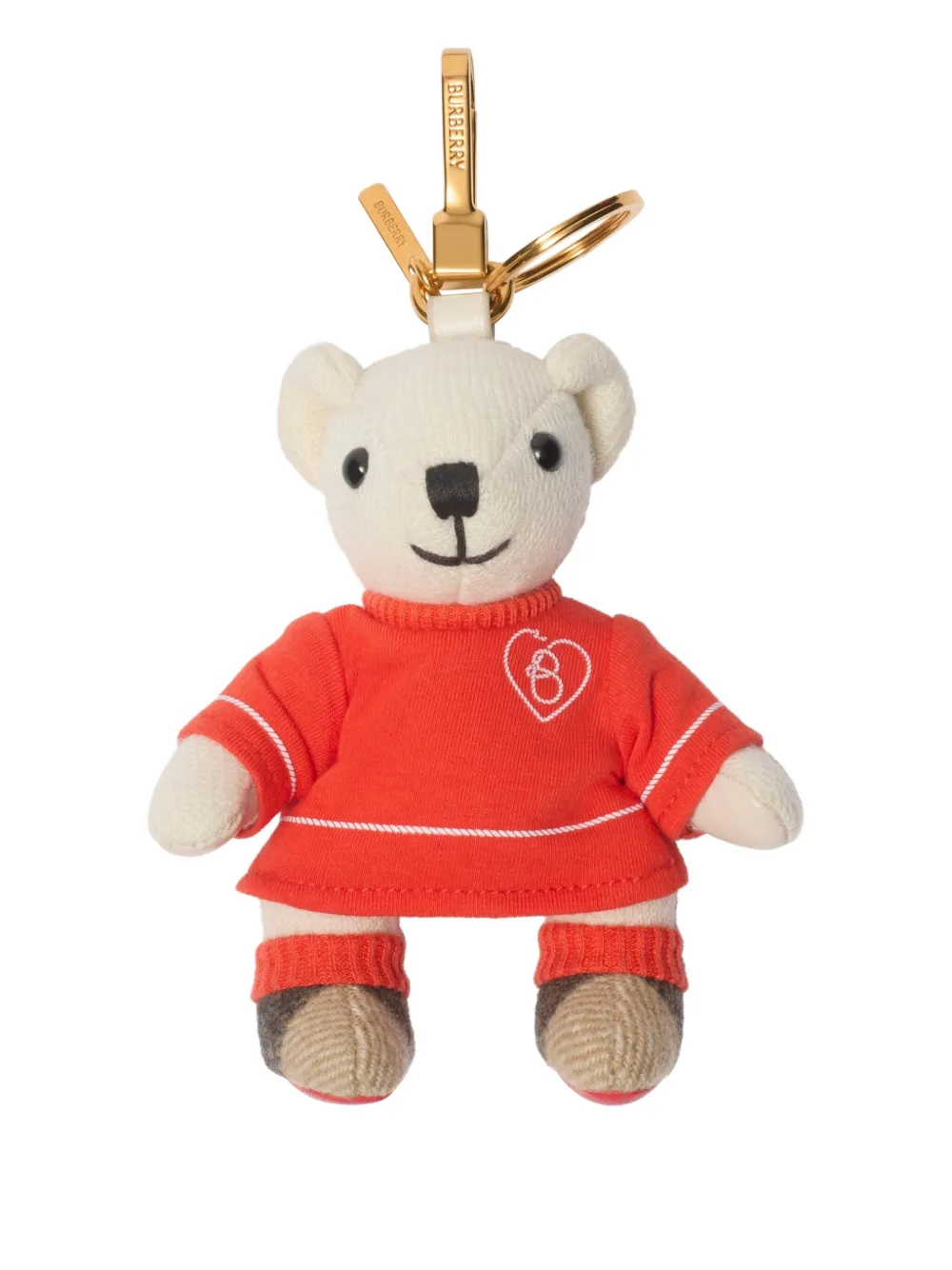 Burberry Bear embroidered keychain Rood