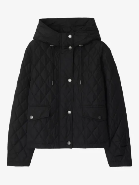 Burberry cropped quilted nylon hooded jacket