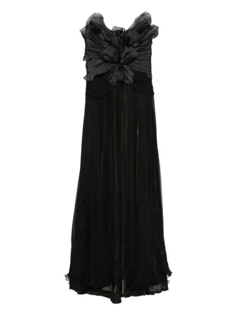 Iris Serban ruffled halter-neck dress