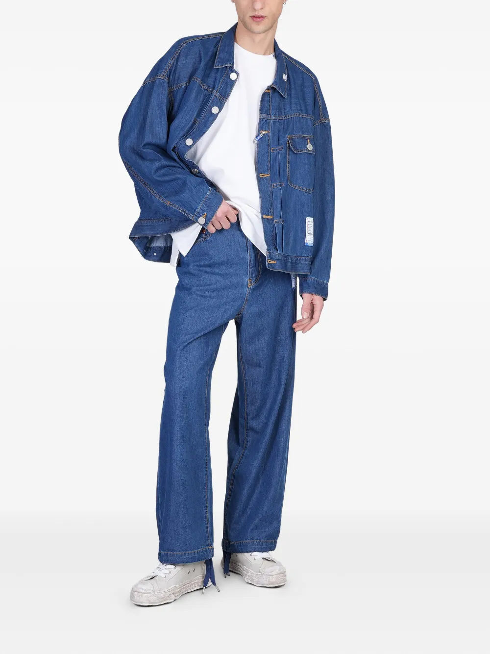 Maison MIHARA YASUHIRO patch-detail jeans - Blauw