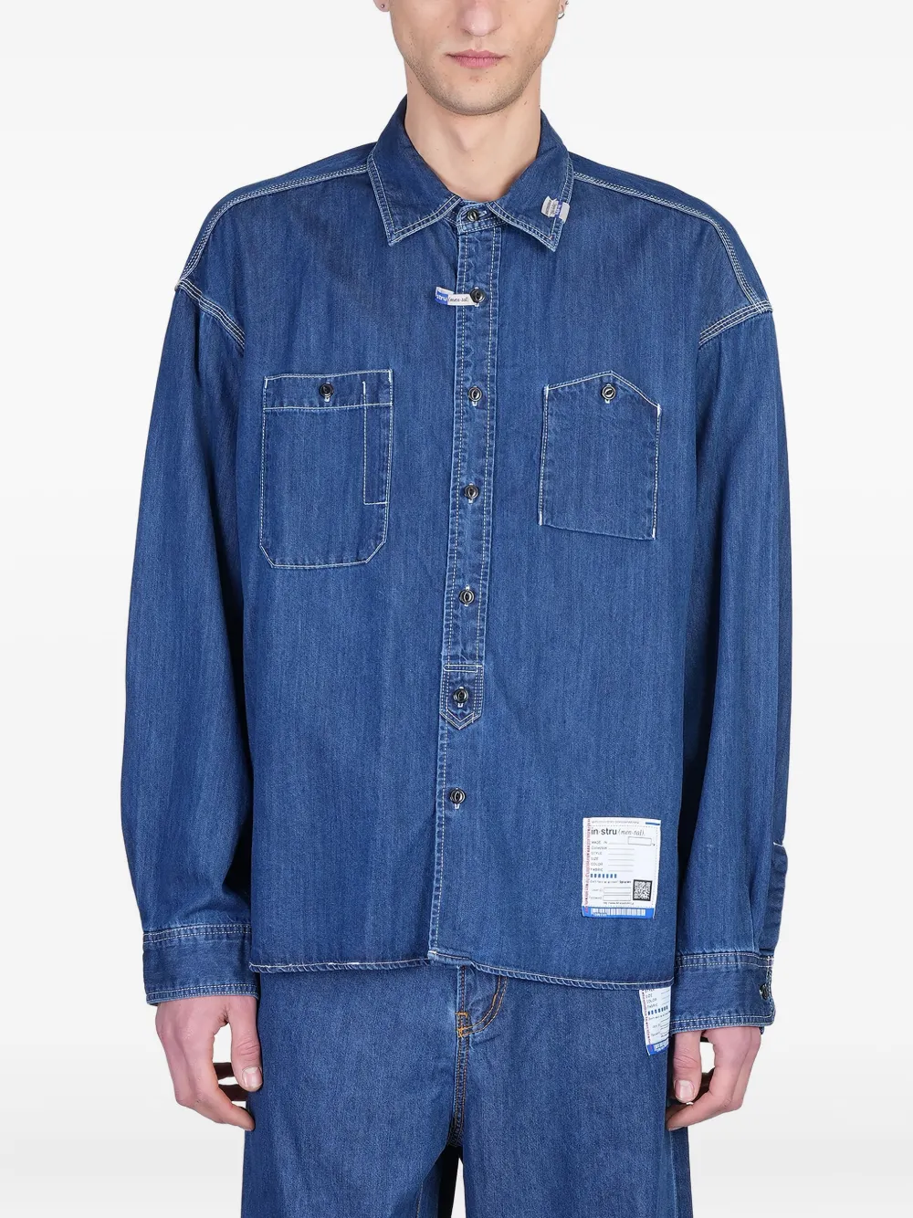 Maison MIHARA YASUHIRO denim shirt Blauw