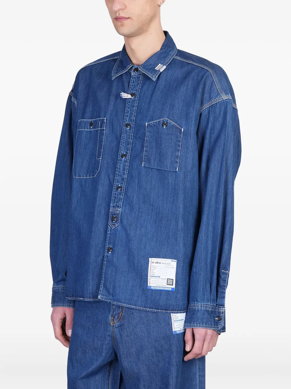 Maison MIHARA YASUHIRO Denim overhemd Blauw