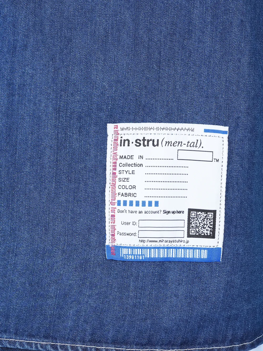Maison MIHARA YASUHIRO Denim overhemd Blauw
