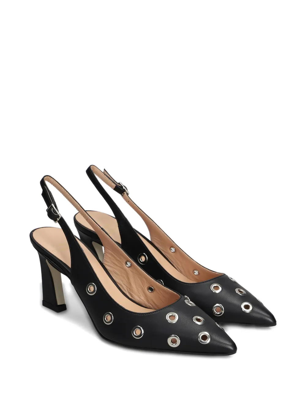 Isabel Ferranti 80mm eyelet-detailed pumps Black