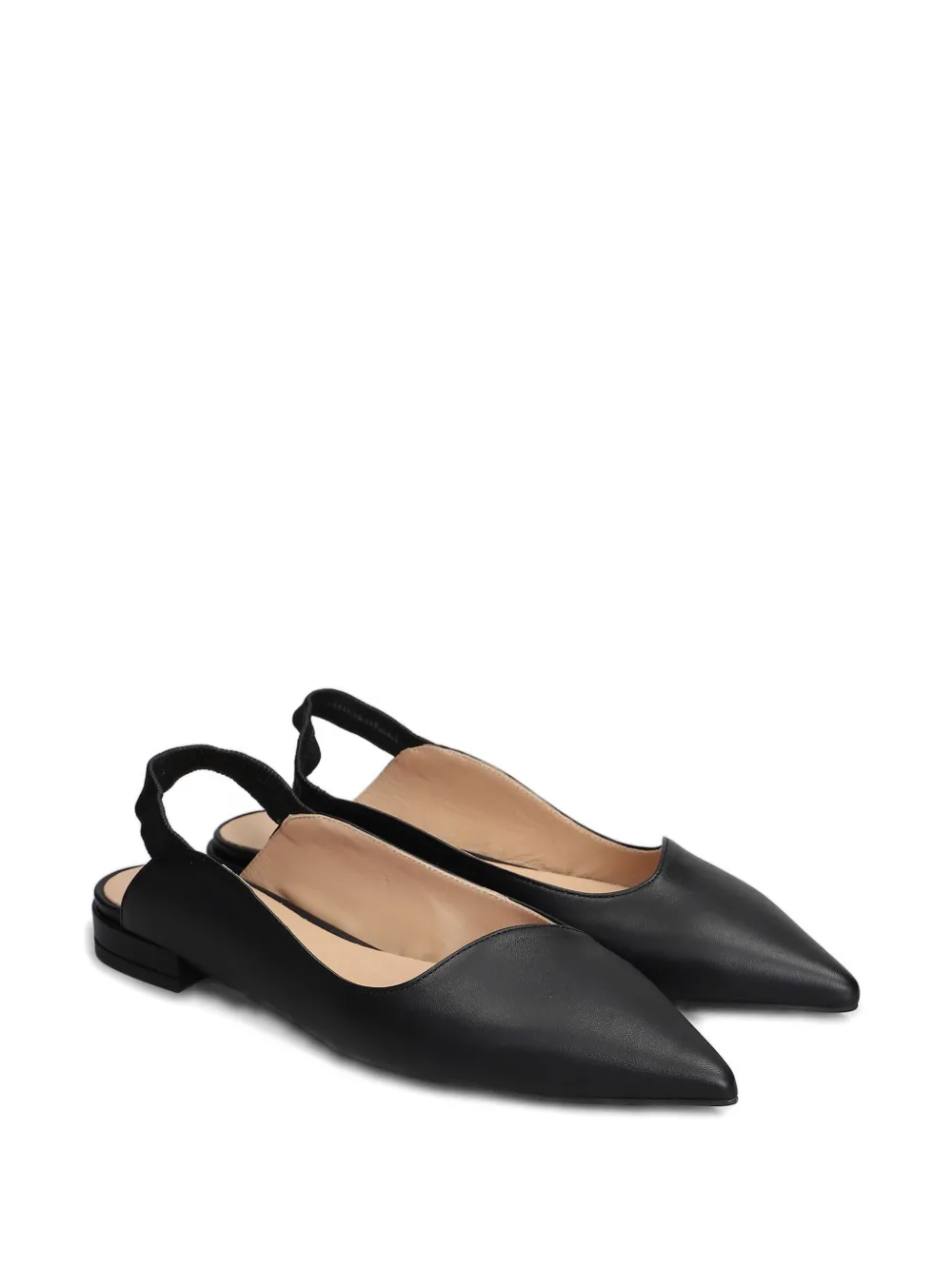Isabel Ferranti leather flat pumps Black