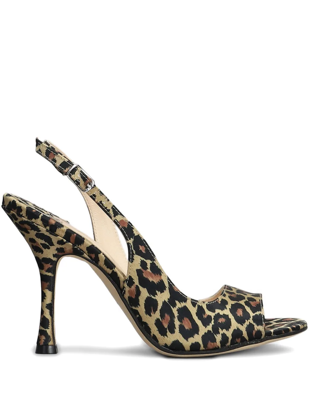 Anna F. 100mm leopard-print sandals Neutrals