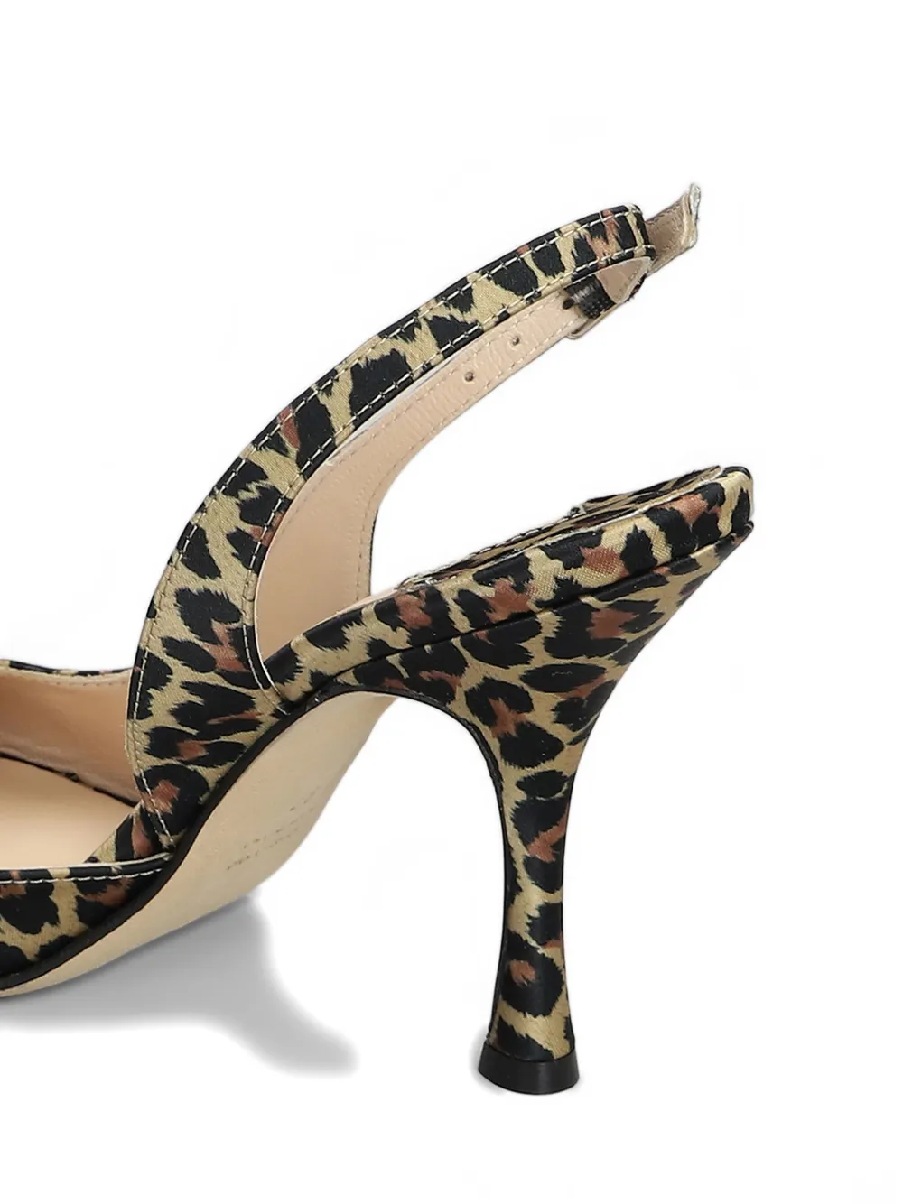 Anna F. 100mm leopard-print sandals Neutrals