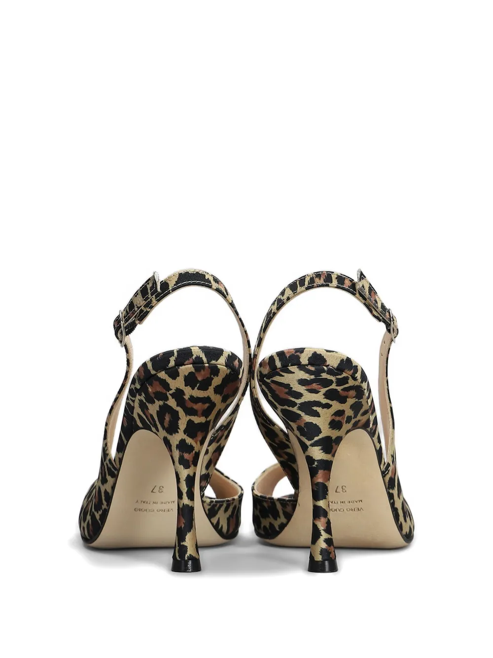 Anna F. 100mm leopard-print sandals Neutrals