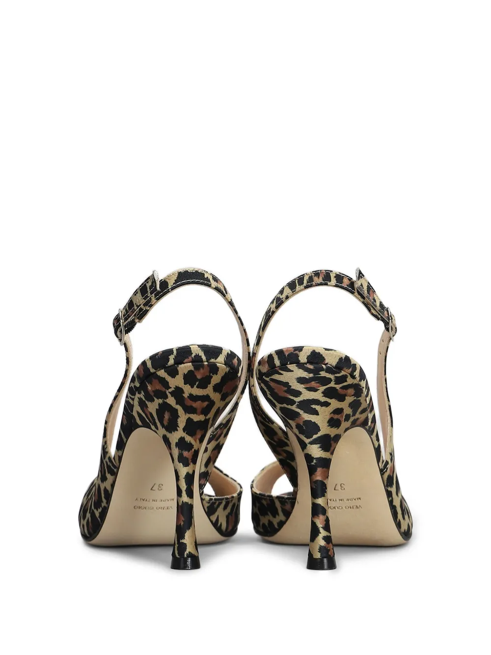 Anna F. 100mm leopard-print sandals Neutrals