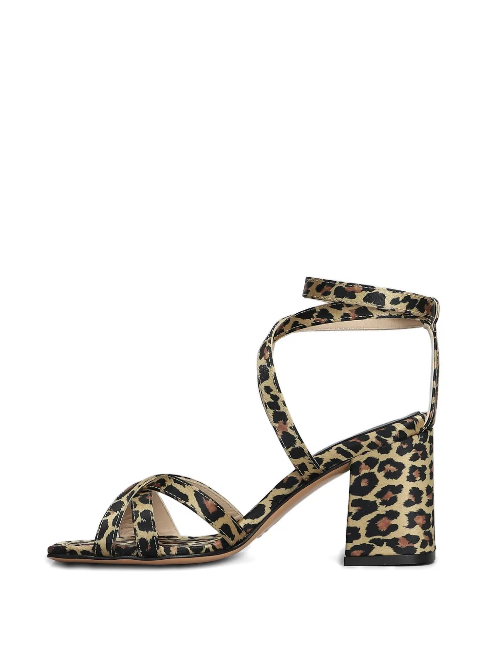 Anna F. 80mm leopard-print sandals Neutrals