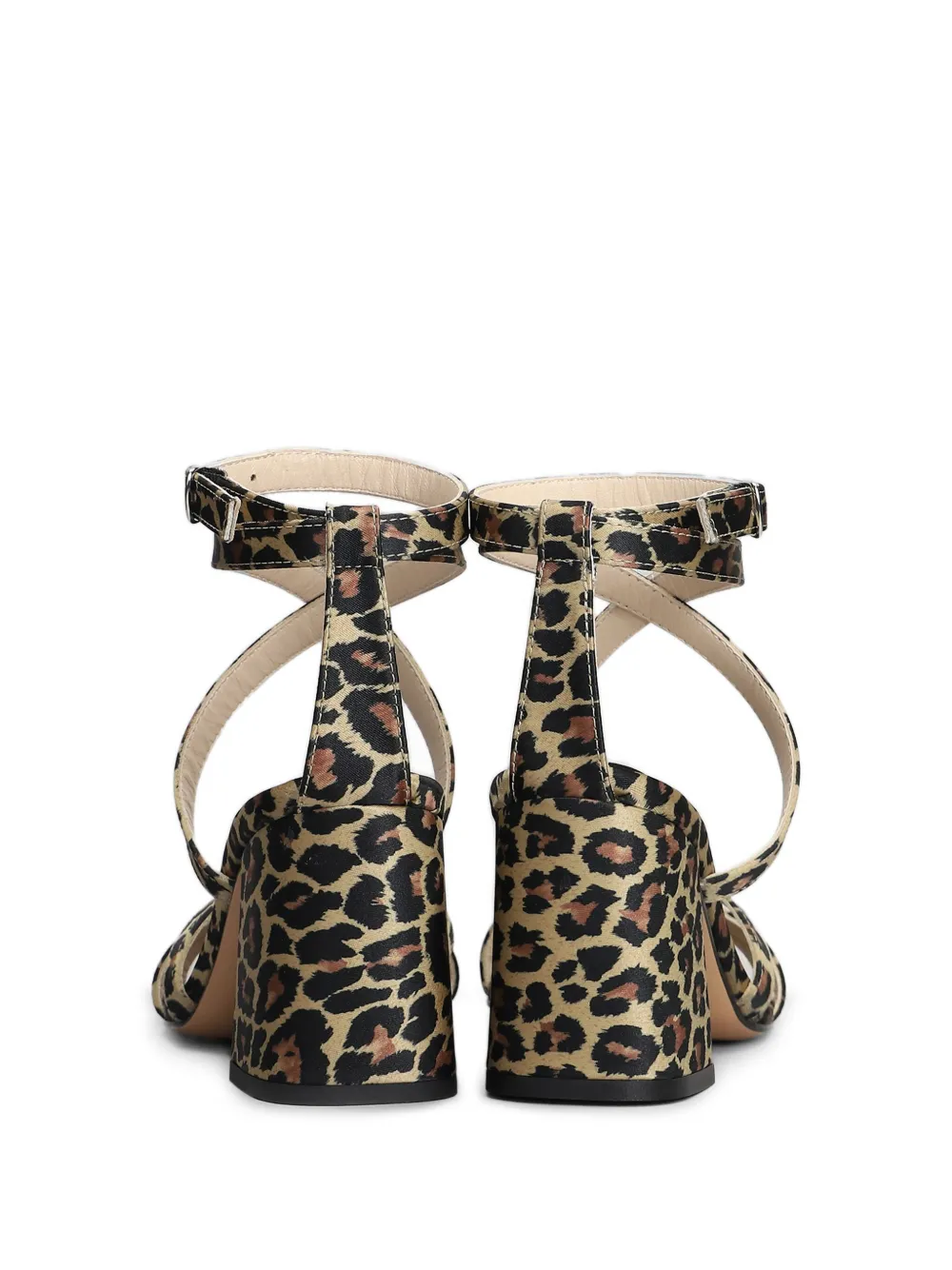 Anna F. 80mm leopard-print sandals Neutrals