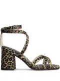 Anna F. 80mm leopard-print sandals - Neutrals