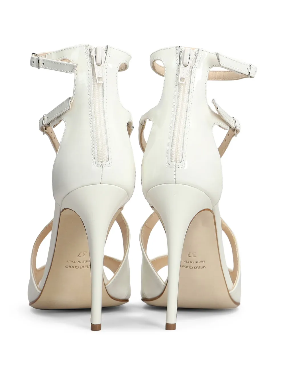 Anna F. leather sandals White