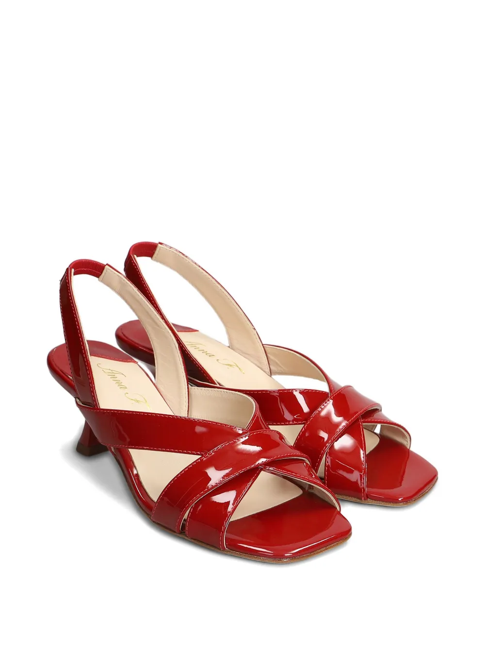 Anna F. 60mm patent sandals Red