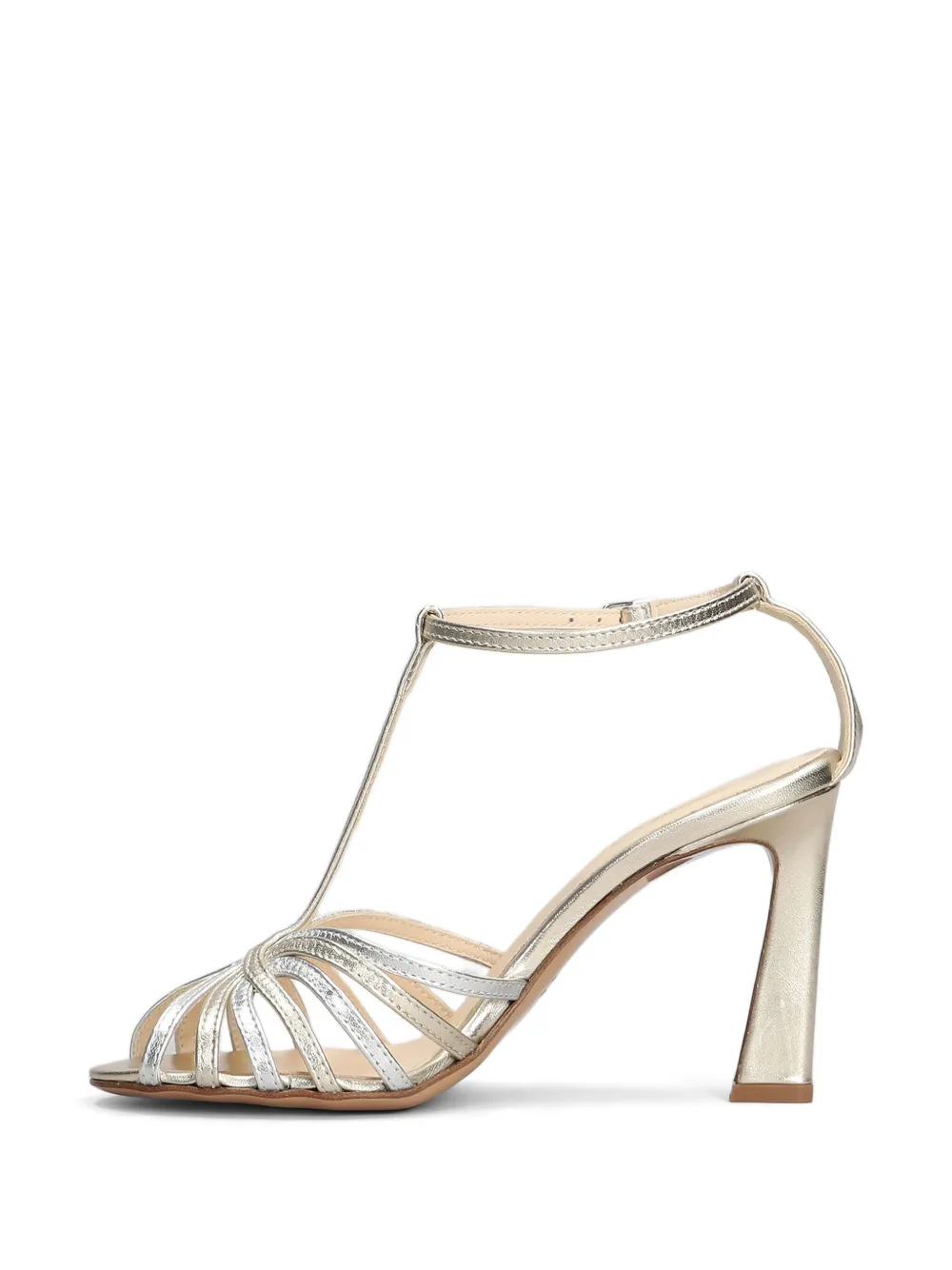 Anna F. 100mm leather sandals Gold