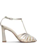 Anna F. 100mm leather sandals - Gold