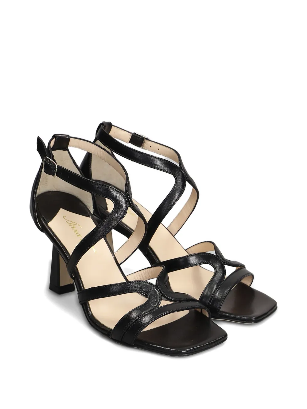 Anna F. 80mm leather sandals Black