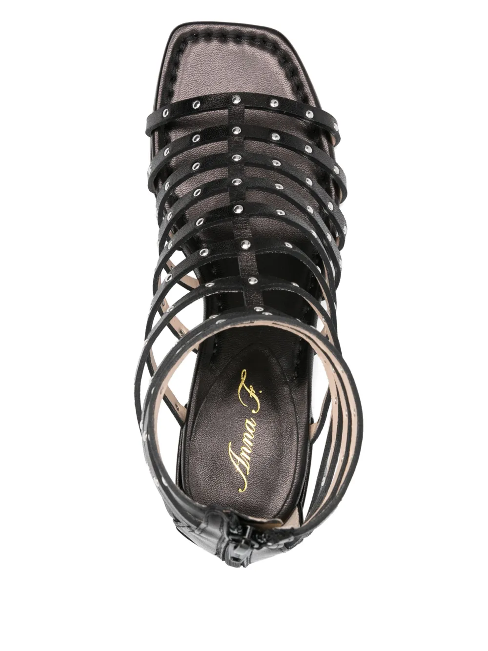 Anna F. leather sandals Black